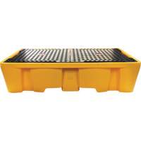 Double palette de d&eacute;versements IBC, Capacit&eacute; de d&eacute;versement 317 gal. US, 89" x 57" x 23" Absolute Business Supply