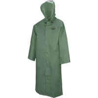 Manteau long avec capuchon d&eacute;tachable Hurricane 851, Petit, Vert Absolute Business Supply