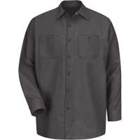 Chemise industrielle de travail &agrave; manches longues, Hommes, Moyen, Charbon Absolute Business Supply