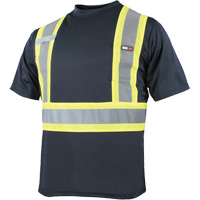 T-shirt &agrave; manches courtes et s&eacute;chage rapide, Polyester, Petit, Bleu marine Absolute Business Supply