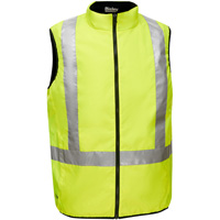 Veste bouffante r&eacute;versible avec X au dos Bisley, Jaune lime haute visibilit&eacute;, Petit, Polyester Absolute Business Supply