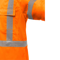 Bisley&reg; X-Back Long Sleeve Work Shirt with X-Airflow, Poly-Cotton, Small, High Visibility Orange Absolute Business Supply