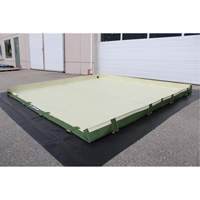 Berme de d&eacute;versement Insta-Berm Easy-Riser, Capacit&eacute; 134 gal. US, 6' la x 6' lo x 6" h, Support &agrave; charni&egrave;re Absolute Business Supply