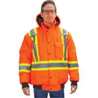 Parka d'hiver imperm&eacute;able 7-en-1, Orange haute visibilit&eacute;, Moyen Absolute Business Supply