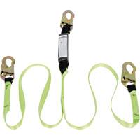 SA-54000-6 Shock Absorbing Lanyard, 6', Snap Hook Center, Snap Hook Leg Ends, Polyester Absolute Business Supply