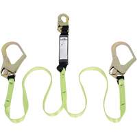 SA-54022-4 Shock Absorbing Lanyard, 4', Form Hook Center, Snap Hook Leg Ends, Polyester Absolute Business Supply
