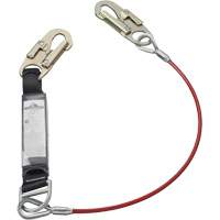 SA-5500-4 Shock Absorbing Lanyard, 4', Snap Hook Center, Snap Hook Leg Ends, Galvanized Steel Absolute Business Supply