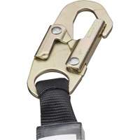SA-5502-6 Shock Absorbing Lanyard, 6', Form Hook Center, Snap Hook Leg Ends, Galvanized Steel Absolute Business Supply