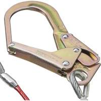SA-55522-4 PVC-Coated Shock Absorbing Lanyard, 4', Form Hook Center, Snap Hook Leg Ends, Galvanized Steel Absolute Business Supply