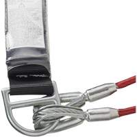 SA-55522-4 PVC-Coated Shock Absorbing Lanyard, 4', Form Hook Center, Snap Hook Leg Ends, Galvanized Steel Absolute Business Supply