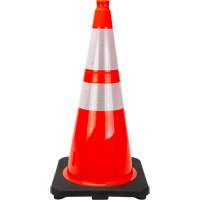 Premium Traffic Cone, 28", Orange, 4" & 6" Reflective Collar(s) Absolute Business Supply