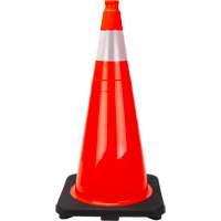Premium Traffic Cone, 28", Orange, 4" Reflective Collar(s) Absolute Business Supply