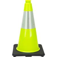 Premium Traffic Cone, 18", Lime Green, 6" Reflective Collar(s) Absolute Business Supply