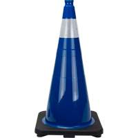 Premium Traffic Cone, 28", Blue, 4" Reflective Collar(s) Absolute Business Supply