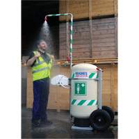 Mobile Self-Contained Emergency Safety Shower with Eye & Face Wash, 30 gal. Capacity, Meets None Absolute Business Supply