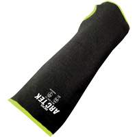Cut-Resistant Sleeve with Thumb Hole, Polyethylene/Steel, 10", ASTM ANSI Level A5, Black/Yellow Absolute Business Supply