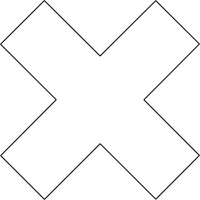 Floor Marking Shapes, Cross, 9.5" L x 3.5" W, White, Vinyl Absolute Business Supply