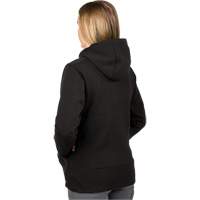 Chandail &agrave; capuchon chauffant M12 avec pile, Femmes, Moyen, Noir, Poly-coton Absolute Business Supply