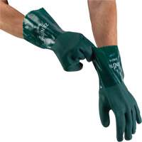 Gants verts &agrave; double enduit, 12" lo, PVC, Doublure en Jersey de coton, 70 mils Absolute Business Supply