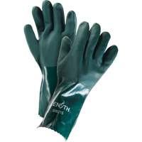 Double Dipped Green Gloves, 14" L, PVC, Cotton Jersey Inner Lining, 70-mil Absolute Business Supply
