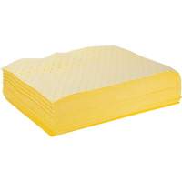 Feuilles absorbantes li&eacute;es, Mati&egrave;res dangereuses, 15" x 19", 8 gal. d'absorption Absolute Business Supply