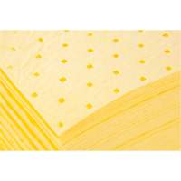 Feuilles absorbantes li&eacute;es, Mati&egrave;res dangereuses, 15" x 19", 8 gal. d'absorption Absolute Business Supply