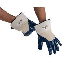 Gants &agrave; poignet de s&eacute;curit&eacute; de poids lourd, 11/2T-Grand, R&ecirc;vetement Nitrile, Enveloppe en Coton Absolute Business Supply