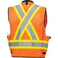 6680 Veste d'arpenteur antimicrobienne haute visibilit&eacute; avec dos en maille, Orange haute visibilit&eacute;, Petit, Polyester Absolute Business Supply