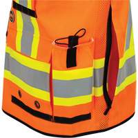 6680 Veste d'arpenteur antimicrobienne haute visibilit&eacute; avec dos en maille, Orange haute visibilit&eacute;, Petit, Polyester Absolute Business Supply