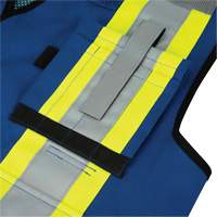 6681 Veste d'arpenteur antimicrobienne haute visibilit&eacute; avec dos en maille, Bleu royal, Petit, Polyester Absolute Business Supply