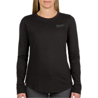 FREEFLEX Long-Sleeve Hybrid T-Shirt, Women's, X-Small, Black Absolute Business Supply