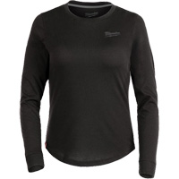 FREEFLEX Long-Sleeve Hybrid T-Shirt, Women's, X-Small, Black Absolute Business Supply