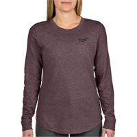 FREEFLEX Long-Sleeve Hybrid T-Shirt, Women's, X-Small, Purple Absolute Business Supply