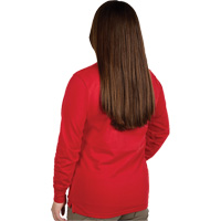 T-shirt &agrave; manches longues avec logo GRIDIRON, Femmes, T-petit, Rouge Absolute Business Supply