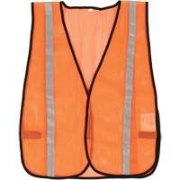 Veste de s&eacute;curit&eacute; &agrave; mailles compacte, Orange haute visibilit&eacute;, Polyester Absolute Business Supply
