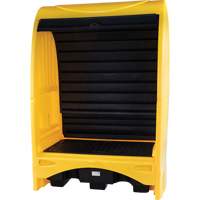2-Drum Hard Cover Spill Pallet, 43.11" L x 61.61" W x 83.07" H, 1433 lbs. Load Capacity Absolute Business Supply