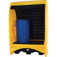 2-Drum Hard Cover Spill Pallet, 43.11" L x 61.61" W x 83.07" H, 1433 lbs. Load Capacity Absolute Business Supply