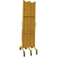 Barri&egrave;re extensible, 84" h x 20' lo, Jaune Absolute Business Supply