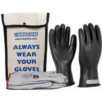 Class 00 Rubber Electrical Glove Kit, 8, 11" L, 20 cal/cm², NFPA 70E Absolute Business Supply