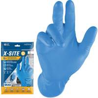 Gants jetables Grippaz, Petit, Nitrile, 8 mils, Sans poudre, Bleu Absolute Business Supply