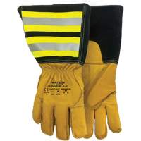 Powerline Water-Resistant Gloves, Leather, Medium Absolute Business Supply