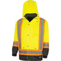 Parka de s&eacute;curit&eacute; d'hiver imperm&eacute;able 7-en-1 5057 Pioneer Yukon, Polyester, Noir/Jaune lime haute visibilit&eacute;, T-petit Absolute Business Supply