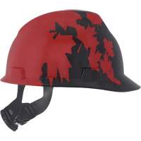 Casque sp&eacute;cialis&eacute; V-Gard, Suspension Rochet, Noir/Rouge Absolute Business Supply