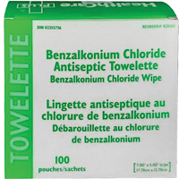 BZK Benzalkonium Chloride Towelette, Towelette, Antiseptic Absolute Business Supply