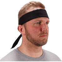 Chill-Its 6702 Cooling Headband with Embedded Polymers & Tie Closure, Black Absolute Business Supply