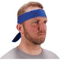 Chill-Its 6702 Cooling Headband with Embedded Polymers & Tie Closure, Blue Absolute Business Supply