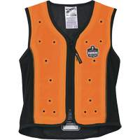 Chill-Its 6685 Dry Evaporative Cooling Vest with Zipper Closure, Medium, Orange Absolute Business Supply