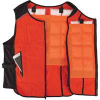 Chill-Its 6260 Lightweight Phase Change Cooling Vest with Rechargeable Packs, Small/Medium, Orange Absolute Business Supply