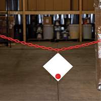 Chaîne de barri&egrave;re en plastique, Vert, Maillon de 2", 100' de long Absolute Business Supply