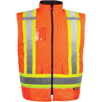 Manteau haute visibilit&eacute; 7-en-1, Polyester, Orange haute visibilit&eacute;, T-petit Absolute Business Supply